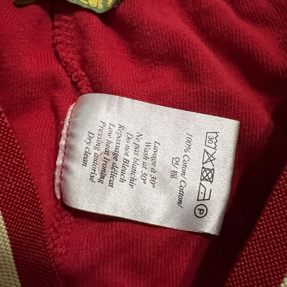 Bandy Button 10-11Y School Child Red Terry Jogger Pants